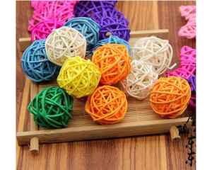 Boule de rotin faite à la main avec finition en matériau naturel boule de rotin adaptée à l'artisanat bricolage fête ou magasin décoration exportation en vrac - Product Image 1