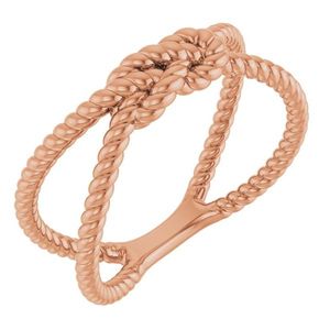 Stuller 14KR Rope Knot <b>Ring</b> 51641:103P for Gift Occasions - Product Image 1