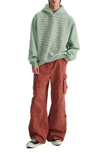 Sudaderas con Capucha de Algodón Estilo Urbano para Hombre, Sudadera con Capucha Reflectante Vintage con Estampado Gráfico, Chándal 100% Algodón, Felpa, Talla Grande, Algodón Grueso - Product Image 5