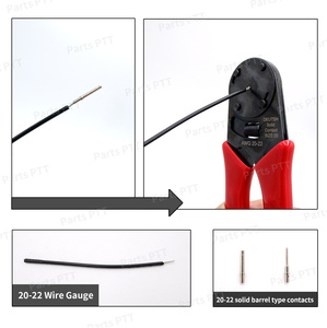 คีมย้ำสายไฟแบบท่อสีแดง/ดำ ขนาด 20-22AWG สำหรับย้ำขั้วต่อสายไฟ - Product Image 5