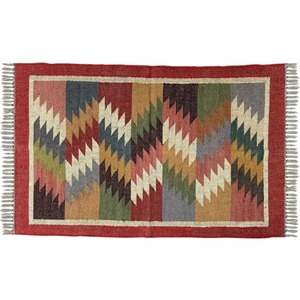 Wholesale Exporter Bohemian Tribal Wool Jute Rug Carpets Hand Woven Multicolor <b>Door</b> <b>Mats</b> Outdoor Home Decoration OEM Available - Product Image 1