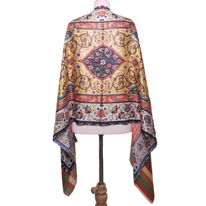 Custom Printed Long Ethnic Satin <b>Scarf</b> Summer Style Soft Modal Cotton <b>Chiffon</b> Shawl Fashion Neckwear Stole Wrap - Product Image 2