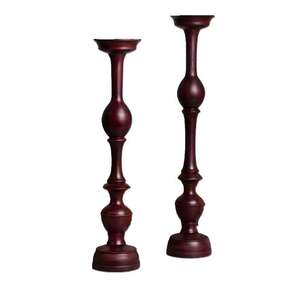 Produit le plus vendu Ensemble de piliers de bougies décoratives écologiques Bougeoirs en bois de manguier Lot de 3 bougeoirs votifs en bois élégants - Product Image 3