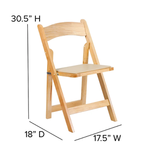 Restaurant Patio Folding Solid Wood Garden <b>Chairs</b>-Durable Lightweight <b>Stackable</b> & Portable - Product Image 5