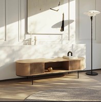 Meuble TV moderne en bois style scandinave, meuble TV en bois pour la maison, dimensions réglables