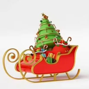 Trineo navideño de Metal Premium, decoración de mesa, trineo rústico de lujo, Ideal para regalos de vacaciones - Product Image 1