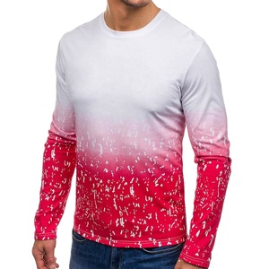 T-shirts d'été à manches longues décontractés pour hommes haute qualité coupe ajustée pour hommes chemise à manches longues avec impression de logo personnalisé - Product Image 2