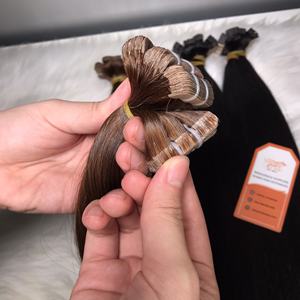 Cinta de extensión de cabello humano en cabello virgen 8-34 "Colección Color Precio al por mayor Etiqueta engomada del cabello - Product Image 6