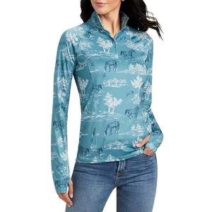 Novedad: Camiseta de Manga Larga con Estampado Ecuestre para Mujer, de Secado Rápido, Ligera y Personalizable para Entusiastas del Equitismo - Product Image 1