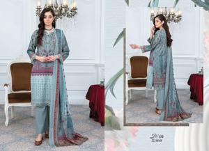 Costumes de pelouse d'été pakistanais 3 pièces sans couture de très haute qualité sur les prix de gros/Costumes de pelouse jacquard de créateur pakistanais 100% - Product Image 2