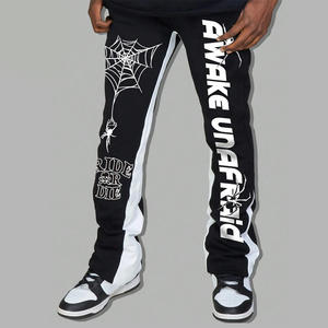 กางเกงวอร์มขาบานสำหรับผู้ชายกางเกงวอร์มทรงหลวมลำลองพิมพ์ลายออกแบบได้ตามต้องการ - Product Image 3