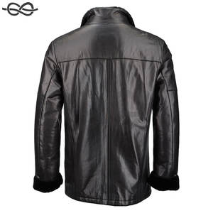 Abrigo de piel de cordero vegetal Malik con forro de piel de oveja de un solo pecho prendas de vestir exteriores comodidad elegante hecha en Pakistán - Product Image 3