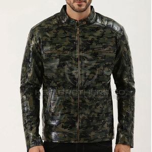 Veste d'hiver en cuir coupe ajustée pour hommes Vêtements d'extérieur élégants avec design léger et chaud Veste d'hiver en similicuir à la mode pour hommes - Product Image 1