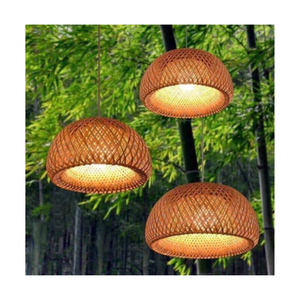 Colección de lámparas de bambú rústicas Lámpara de bambú ecológica-Decoración para el hogar Diseños elegantes de pantallas de Bambú - Product Image 3