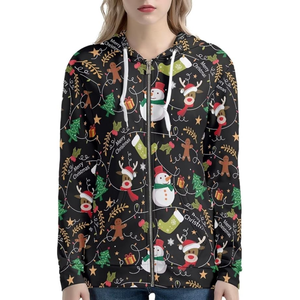 Sublimación Vintage Floral impreso Sudadera con capucha de gran tamaño personalizado Casual algodón polar sudadera para mujer - Product Image 6
