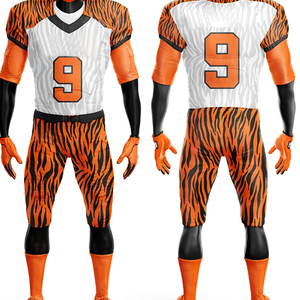 Conjunto de camisetas de fútbol americano Reversible hecho a medida, uniforme deportivo de alta calidad sublimado transpirable de manga corta - Product Image 6