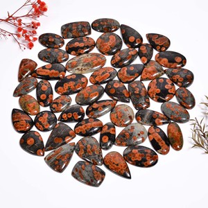 Cabochon obsidienne d'arachide naturelle AAA + qualité forme mixte Quartz pierres précieuses en vrac tailles personnalisables pour les créateurs de bijoux - Product Image 3