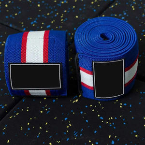 Enveloppe de genou de soutien élastique de meilleure qualité pour Fitness haltérophilie Powerlifting Gym Workouts Confortable Cotton Blend Material - Product Image 2