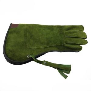 Gran oferta, guantes de cuero reforzado de 60cm para manejo de animales, guantes de soldadura transpirables a prueba de mordeduras para protección contra mordeduras de perros - Product Image 3