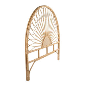 Flower Arched Rattan Bedroom Furniture Wicker <b>Headboard</b> Bed Room Natural Rattan Bedhead Wholesale - Product Image 2