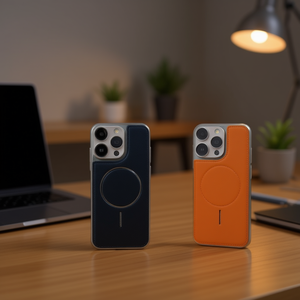 Étui magnétique en cuir véritable de qualité supérieure pour A55 avec un design élégant de couleur unie - Product Image 3