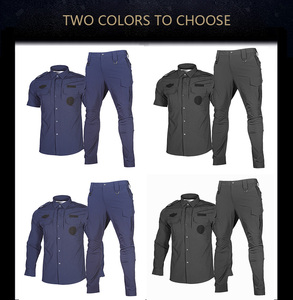 Nouveaux uniformes de garde de sécurité à séchage rapide été à manches longues à manches courtes hauts élastiques uniformes de sécurité d'entraînement - Product Image 3