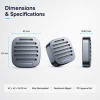 Diffuseur d'aromathérapie magnétique en alliage électroplaqué pour grille d'aération de voiture, portable, parfum longue durée
