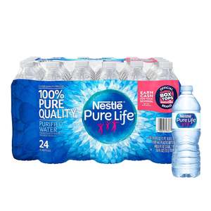 NESTLE Evian & Fiji Water Pure Life Eau de source minérale de 500ml dans des bouteilles en plastique et en verre, emballage en carton - Product Image 2