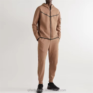 Custom Arm Pocket Soft Shell Tech Fleece Slim Fit Workout Gym Sports Running Hoodie for Men Autumn - Product Image 3