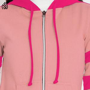 Sudaderas con capucha con cremallera para mujer al por mayor de fábrica, ropa informal de secado rápido, sudaderas con capucha sólidas con estampado de logotipo personalizado ligero OEM - Product Image 5