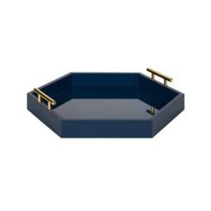 Bandeja de Servicio Clásica de Resina Blanca con Adornos Dorados, Diseño Sofisticado, Resistente y Ligera para Servicio de Alta Gama - Product Image 4