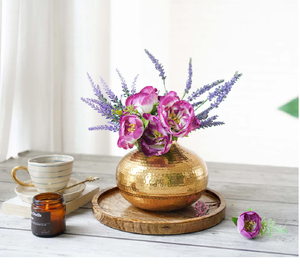 Maceta Dorada de Metal para Decoración del Hogar, Maceta Decorativa para Interiores, Sala de Estar, Regalos para Festividades - Product Image 3