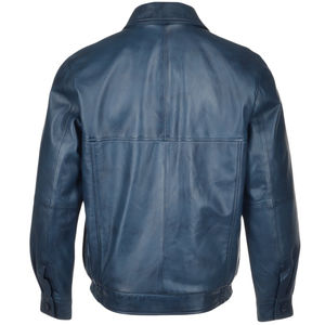 Chaqueta de Cuero Genuino para Hombre con Cuello Alto, Tela de Lona Transpirable, Chaquetas de Cuero Personalizables OEM en Múltiples Diseños - Product Image 3