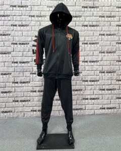 Trajes de chándal para hombre con logotipo personalizado de fábrica de Pakistán, conjuntos de Jogger de marca privada, chándales de lana de tecnología Premium, chándales con cremallera personalizados - Product Image 3