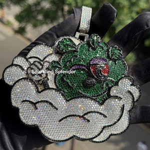 ราคาโรงงานจี้การ์ตูน Moissanite จี้เงินชุบทอง925ตามสั่งจี้อัญมณีชั้นดีและเสน่ห์ - Product Image 1