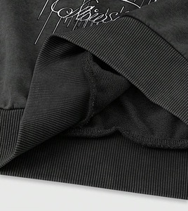 Sweat à capuche décontracté surdimensionné pour hommes coupe ample manches longues lettre et caractère imprimé 100% coton polaire - Product Image 4