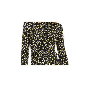 Abito lungo da donna Michael Kors XX-Large giallo con motivo a gigli e volant sul davanti, vita naturale, traspirante, alla moda - Product Image 2