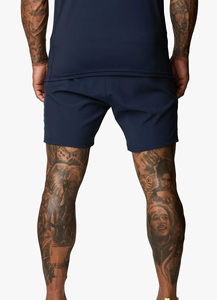 กางเกงขาสั้นออกกำลังกายสำหรับผู้ชายกางเกงขาสั้นผ้าทอสีกรมท่าสำหรับผู้ชายมีซับในตาข่ายชุดออกกำลังกายในยิมเอวยางยืดขายส่ง - Product Image 2