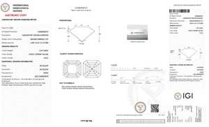Diamante Suelto Cultivado en Laboratorio, Corte Asscher, 7 Quilates, Color Amarillo Intenso, Claridad VS, Certificado IGI, Precio B2B - Product Image 2