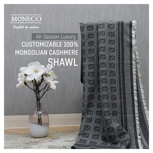 100% ผ้าคลุมไหล่แคชเมียร์มองโกเลียฮิญาบผ้าพันคอแบบดั้งเดิมสี150x100ซม. ออกแบบโลโก้ได้ตามต้องการหรูหราทุกฤดู - Product Image 1