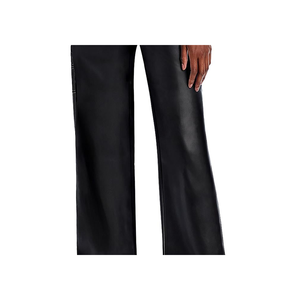 Pantaloni da donna Blanknyc a vita alta, in ecopelle, a gamba larga, casual, con elastico in vita e decorazioni a bottoni, in tessuto PU traspirante - Product Image 3