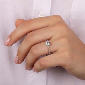 Anillo de piedras preciosas de topacio blanco, joyería para mujer, joyería de estilo bohemio de Plata de Ley 925, anillo hecho a mano de tendencia, regalo para ella - Product Image 5