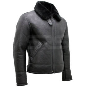 Chaqueta de piel de oveja de diseño personalizado, chaqueta de invierno de color sólido para hombre, ropa de calle, gran oferta, chaqueta de piel de oveja para hombre - Product Image 3