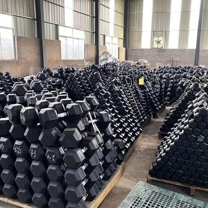 Haltères hexagonaux de haute qualité avec revêtement en caoutchouc anti-bruit et anti-roulement pour la maison, la salle de sport et l'entraînement commercial - Product Image 4