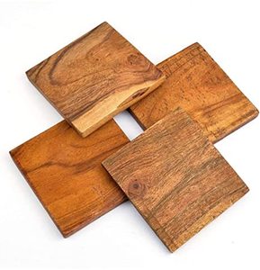 Best Selling <b>Coaster</b> Cute Square Design Solid Wooden Cup Mat with High Quality Wood for <b>Glass</b> and Cup Use - Product Image 5