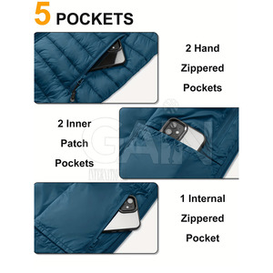 Invierno logotipo personalizado ropa de trabajo empresa uniforme al aire libre de nailon acolchado para hombre chaleco acolchado - Product Image 6