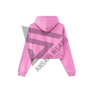new wholesale custom Fashionable Winter Custom Logo <b>Cropped</b> Zip-Up Hoodie for Women Full Sleeve Short <b>Cropped</b> Sports <b>Top</b> - Product Image 4