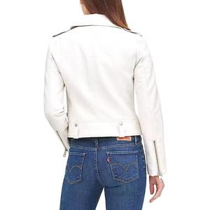 Veste de moto en cuir PU simple et souple de taille plus personnalisée pour les femmes - Product Image 2