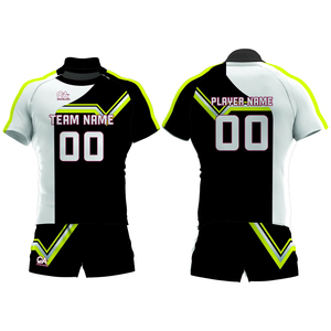 ชุดเครื่องแบบรักบี้ชุดเสื้อเจอร์ซีย์100% ผ้าโพลีเอสเตอร์แบบแห้งเร็วออกแบบได้ตามต้องการโลโก้และปักสไตล์รักบี้ - Product Image 3