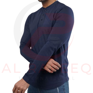 เสื้อเชิ้ตผ้าฝ้ายแขนยาวของผู้ชายไซส์พิเศษแห้งเร็วและระบายอากาศได้ดีมีดีไซน์สีพื้น - Product Image 6